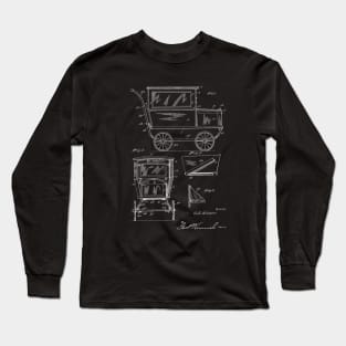 Baby Carriage Vintage Patent Drawing Long Sleeve T-Shirt